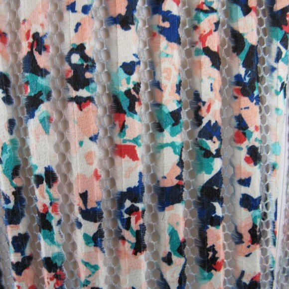 Apt 9 Women's Size 16 Mesh Texture Fit & Flare Dress Pockets Multi-Colored Lined - Picture 4 of 12